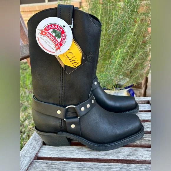 NWT Frye Like Studded Biker Boots Sz 7 BRAND NEW MOTORCYCLE BOOTS - Picture 3 of 11